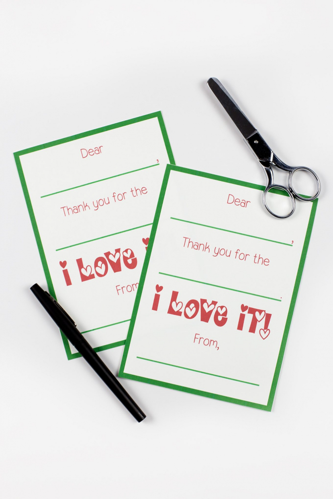 Printable Christmas Thank You Cards | Christmas Thank You Cards Printable Free