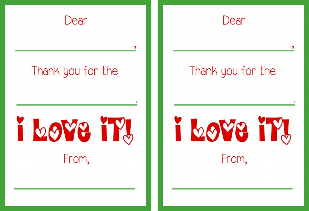 Printable Christmas Thank You Cards | Printable Christmas Thank You Cards