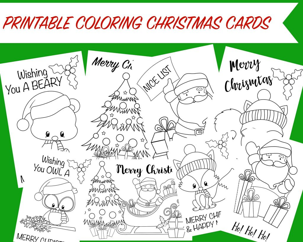 Printable Coloring Christmas Cards -Wunder-Mom | Free Printable Christmas Cards To Color