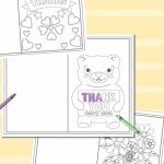 Printable Colouring Thank You Cards For Kids   Messy Little Monster | Printable Thank You Cards For Kids To Color