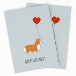 Printable Corgi Birthday Card Corgi Card For Your Love Or | Etsy | Printable Dog Birthday Cards