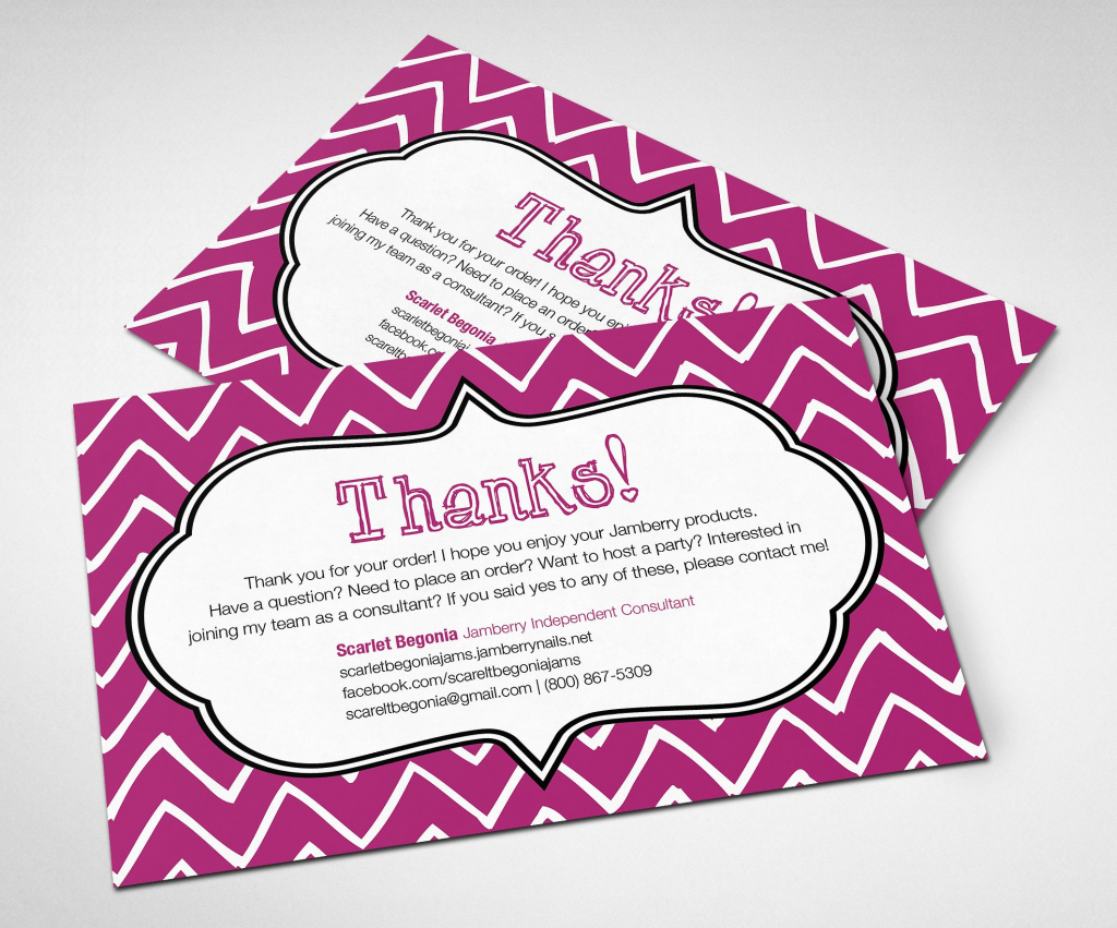 Printable Customizable Jamberry Thank You Card! #jamberry | Jamberry 7 Day Challenge Cards Printable