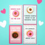 Printable Donut Valentine Cards   Happiness Is Homemade | Homemade Valentine Cards Printable