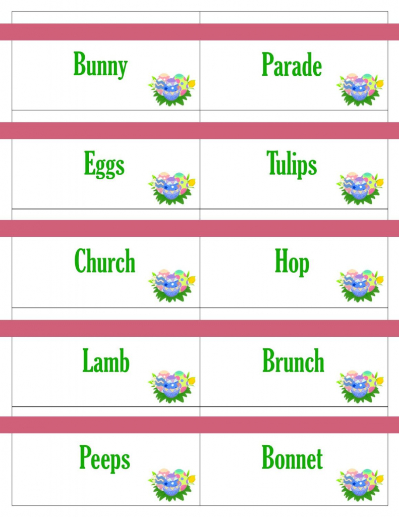 Printable Easter Game Cards For Pictionary, Charades, Hangman And 20 | Printable Win Lose Or Draw Cards