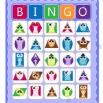 Printable Educational Bingo Game For Preschool Kids With Shapes In | Shapes Bingo Cards Printable