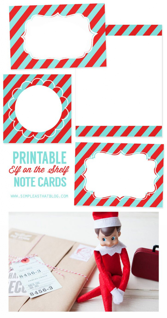 Printable Elf On The Shelf Note Cards | Simple As That Blog | Elf On | Printable Elf On The Shelf Note Cards
