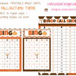 Printable Fall Pumpkin Bingo Cards – Quantity Of 30 Different Cards | Free Printable Bingo Cards And Call Sheet