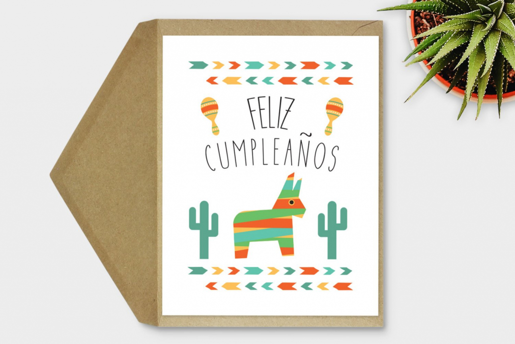 spanish birthday cards printable printable card free