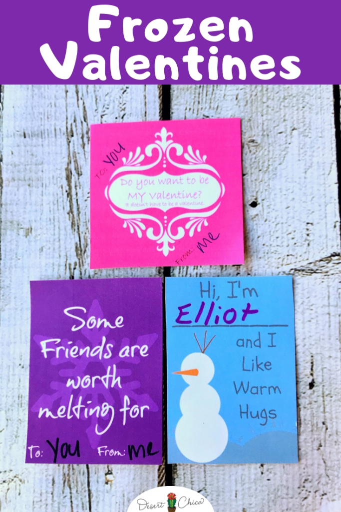 Printable Frozen Valentines | Desert Chica | Frozen Valentine Cards Printable