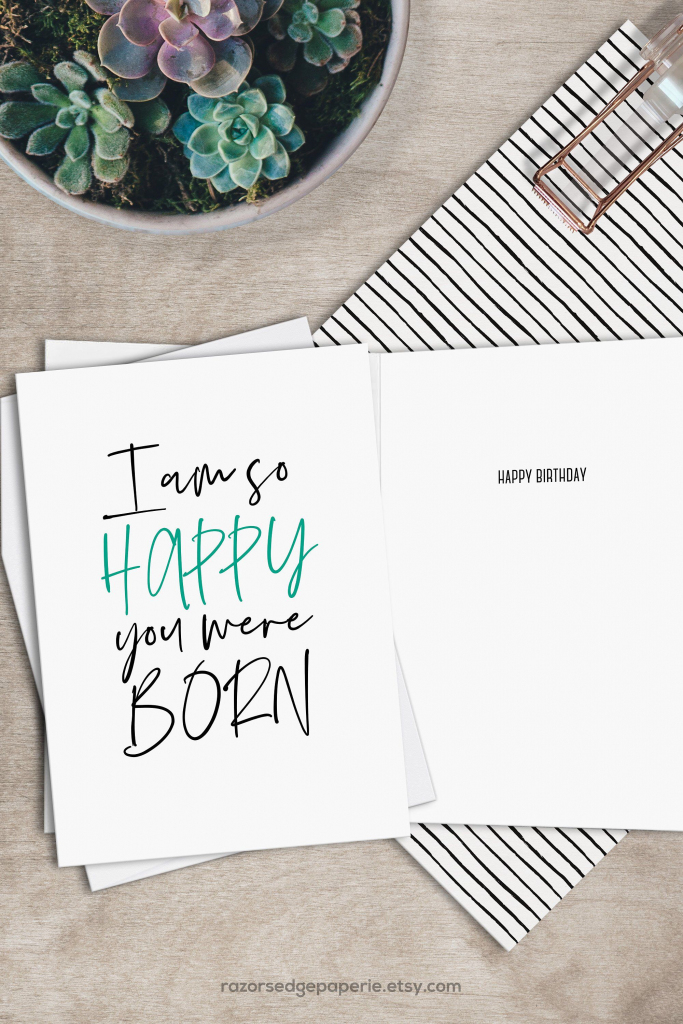 Printable Funny Birthday Card Instant Download Digital Greeting Card | Free Printable Funny Birthday Cards For Adults