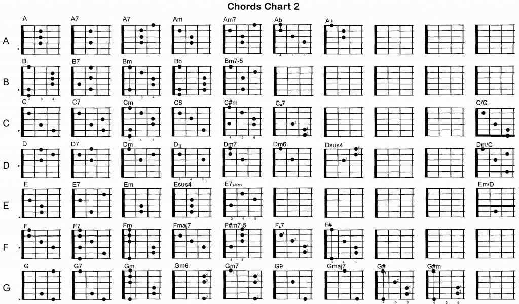 Printable Chords Cards Free