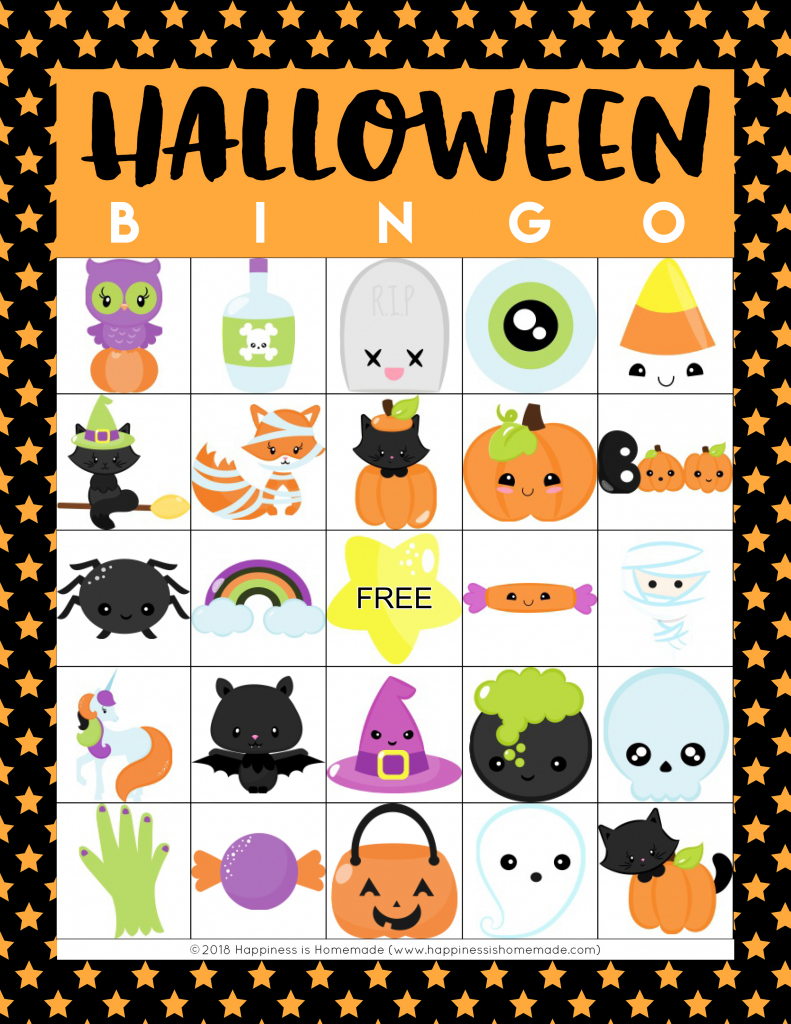 Printable Halloween Bingo Cards - Happiness Is Homemade | 25 Printable Halloween Bingo Cards