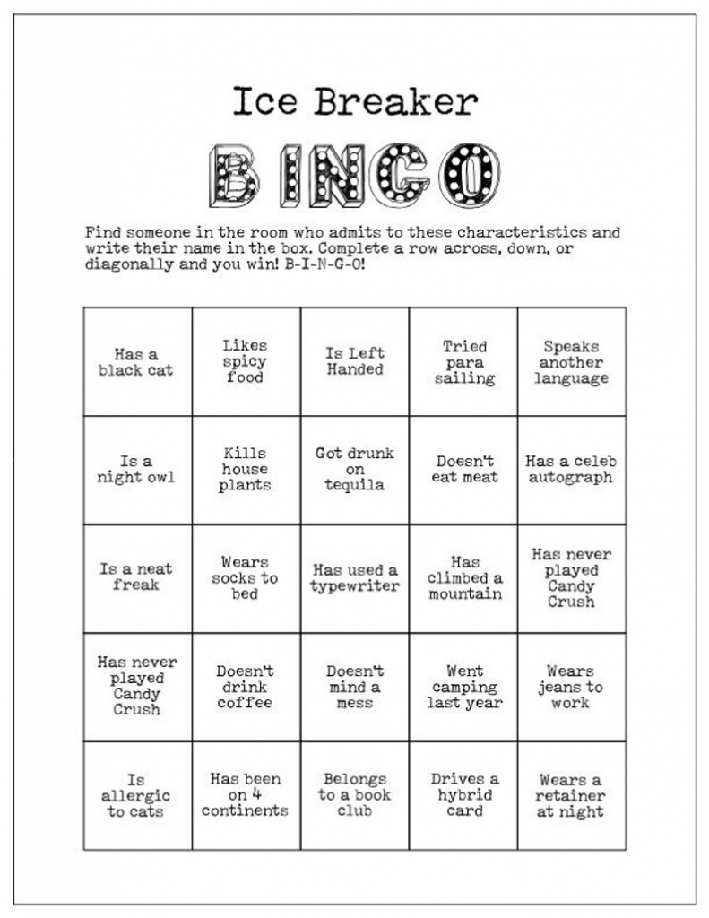Printable Ice Breaker Game Human Bingo Wedding Bridal | Etsy | Printable Icebreaker Bingo Cards