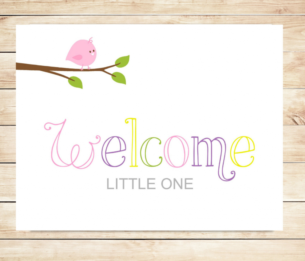 Printable New Baby Girl Welcome Card Instant Download Card | Etsy | Baby Girl Card Printable
