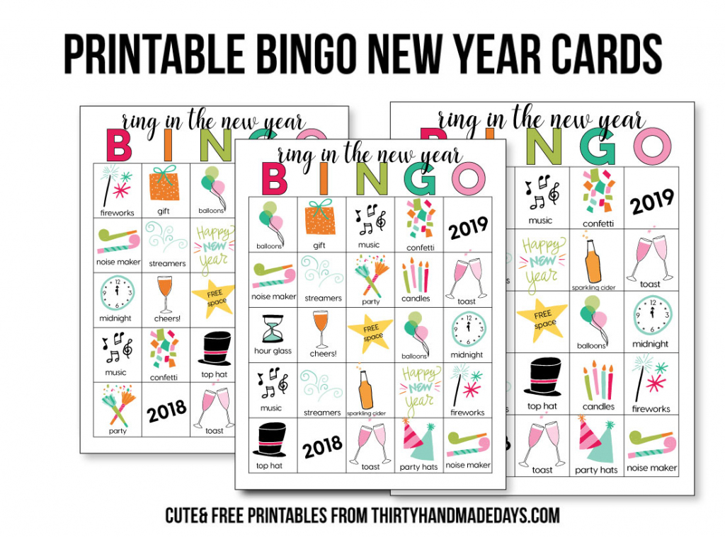 Printable New Year&amp;#039;s Eve Bingo Sheets | Free Printable Bingo Cards Random Numbers