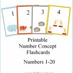 Printable Number Concept Flashcards | Free Number Printables For | Number Flash Cards Printable 1 20