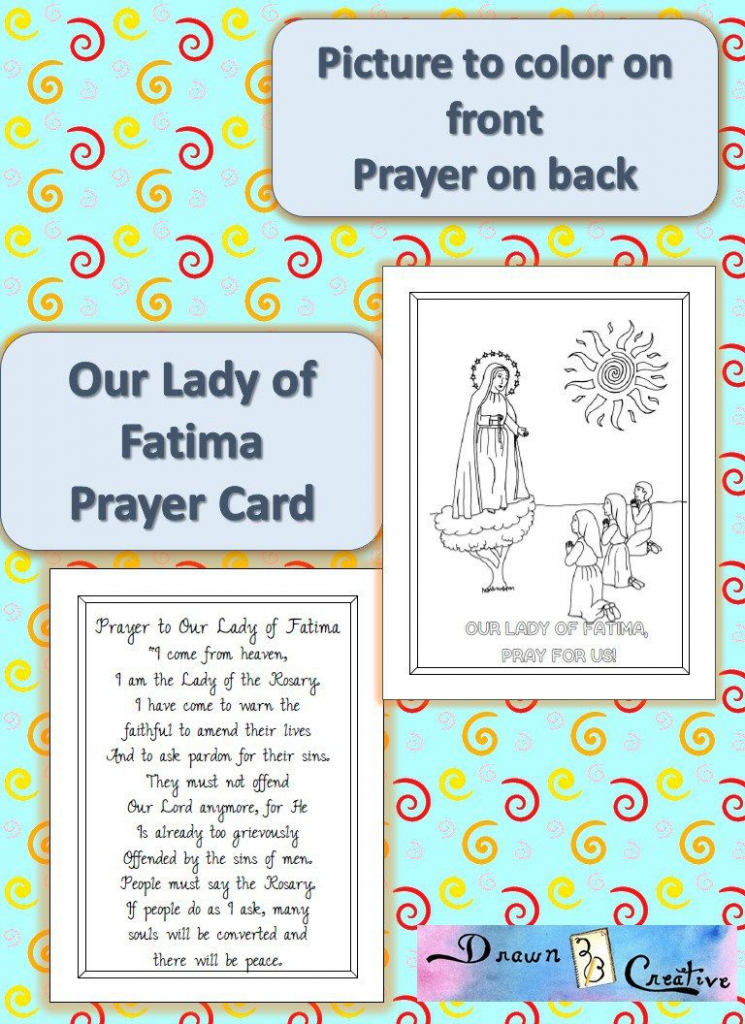 Printable Our Lady Of Fatima Prayer Cards | Catholic Printables | Free Printable Catholic Prayer Cards