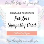 Printable Pet Loss Sympathy Card | Animals & Nature Lovers | Pets | Printable Sympathy Card For Loss Of Dog