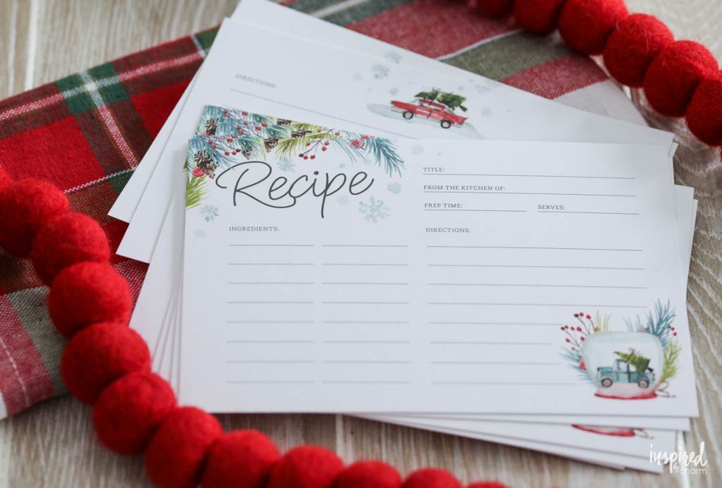 Printable Recipe Cards For Christmas - Free Holiday Download | Printable Recipe Cards For Christmas