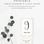 Printable Rustic Diy Table Numbers And Place Cards | Printable Table Number Cards