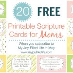 Printable Scripture Cards For Moms   Free For Subscribers   My Joy | Free Printable Scripture Cards