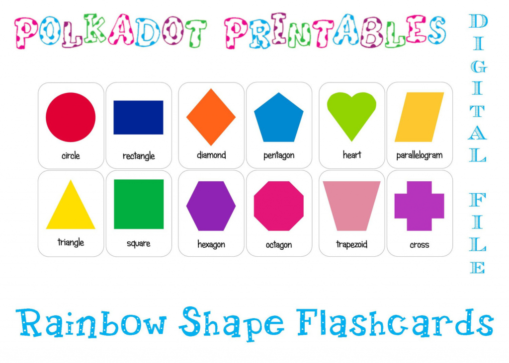 Printable Shape Flashcards Set Of 12 Instant Download Etsy