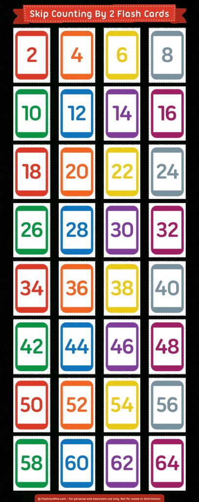 Printable Skip Counting2 Flash Cards | Counting Flash Cards Printable ...