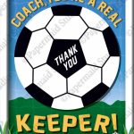 Printable Soccer Coach Thank You Card Printable Soccer | Etsy | Free Printable Soccer Thank You Cards