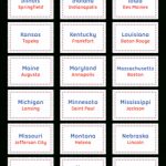 Printable States And Capitals Flash Cards | States And Capitals Flash Cards Printable