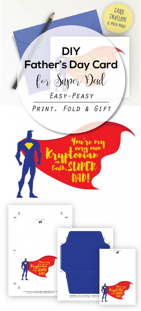 Printable #superdad Card For #fathersday | Gifts For Father | Super Dad Card Printable
