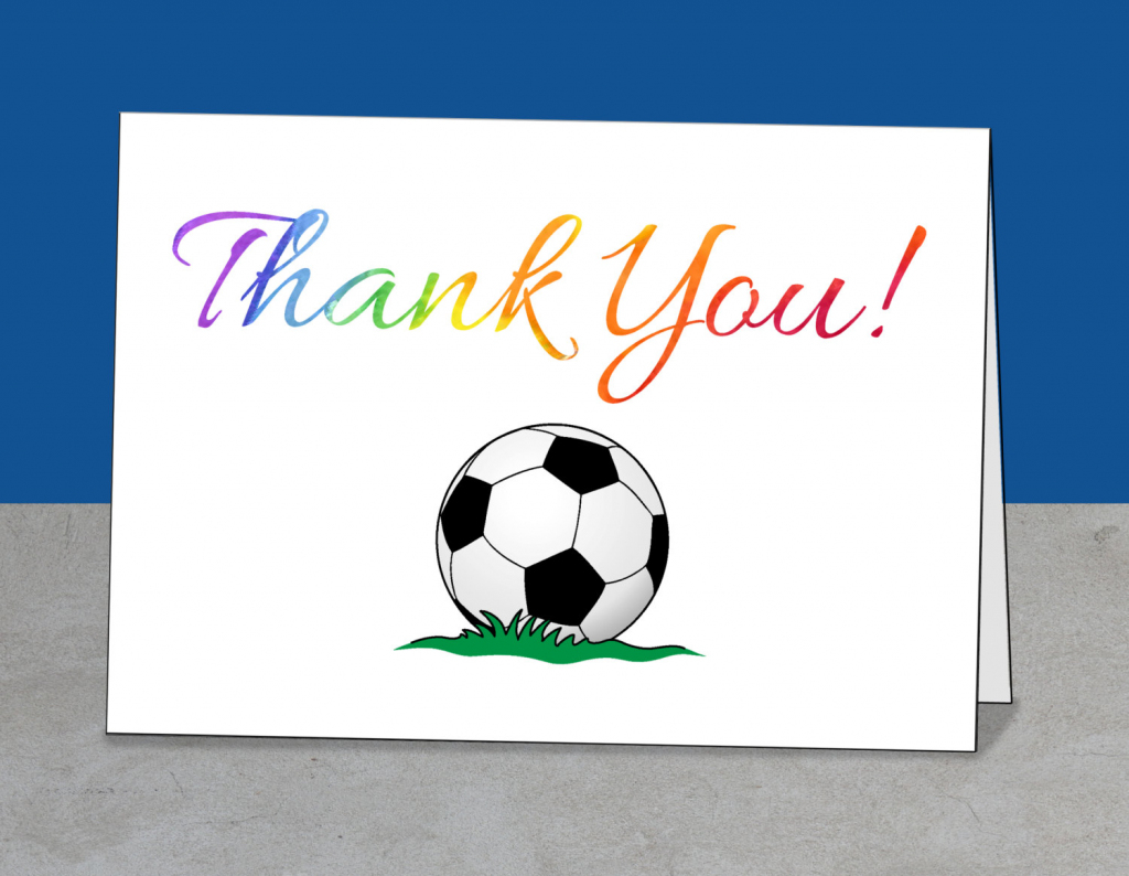 Printable Team Thank You Card For Soccer Coach Instant | Etsy | Football Thank You Cards Printable