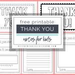 Printable Thank You Cards For Kids   The Kitchen Table Classroom | Printable Thank You Cards For Kids