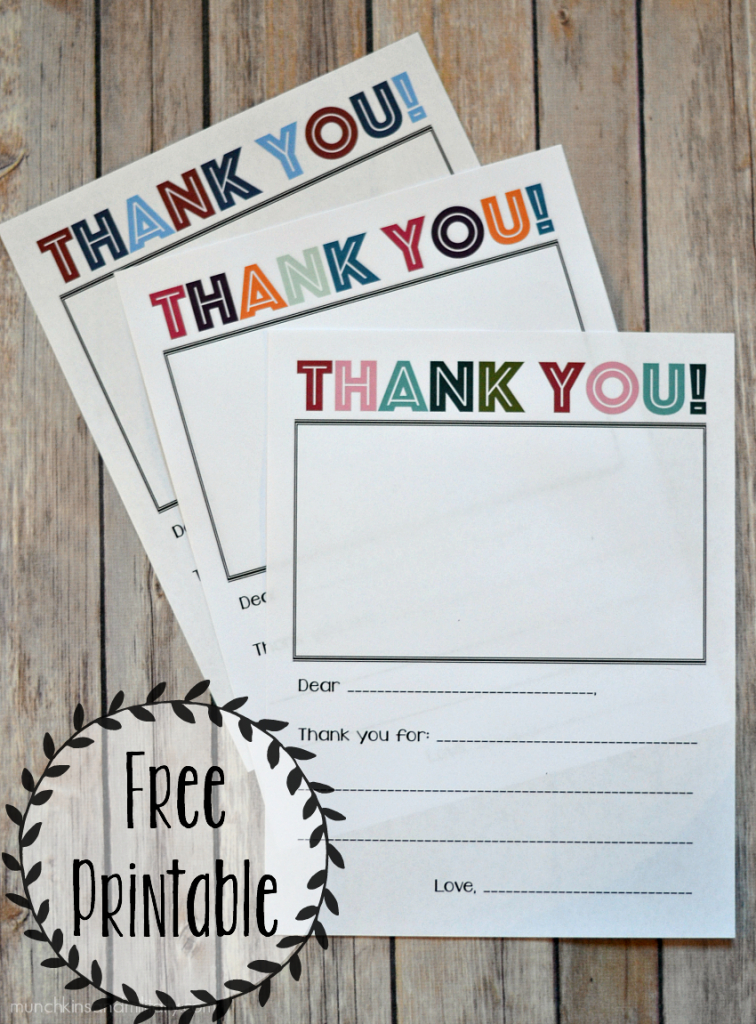Printable Thank You Note - Three Little Ferns - Family Lifestyle Blog | Military Thank You Cards Free Printable