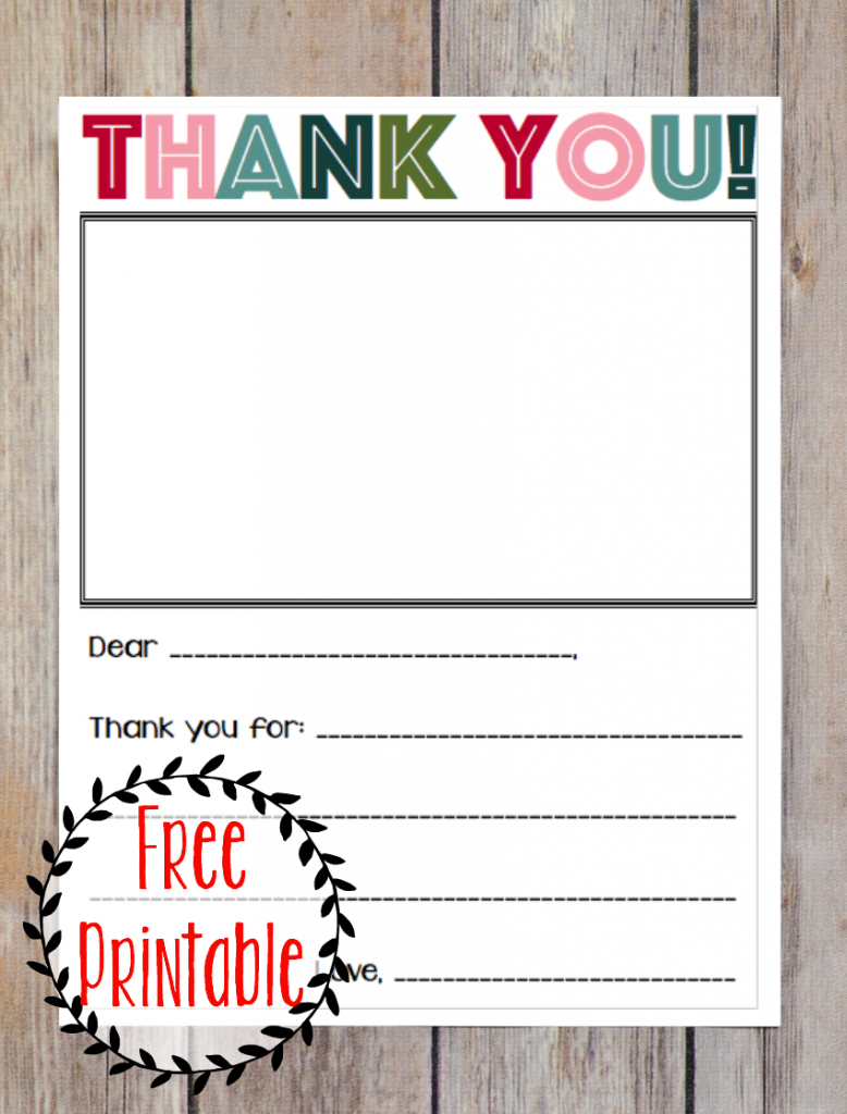 Printable Thank You Note - Three Little Ferns - Family Lifestyle Blog | Military Thank You Cards Free Printable