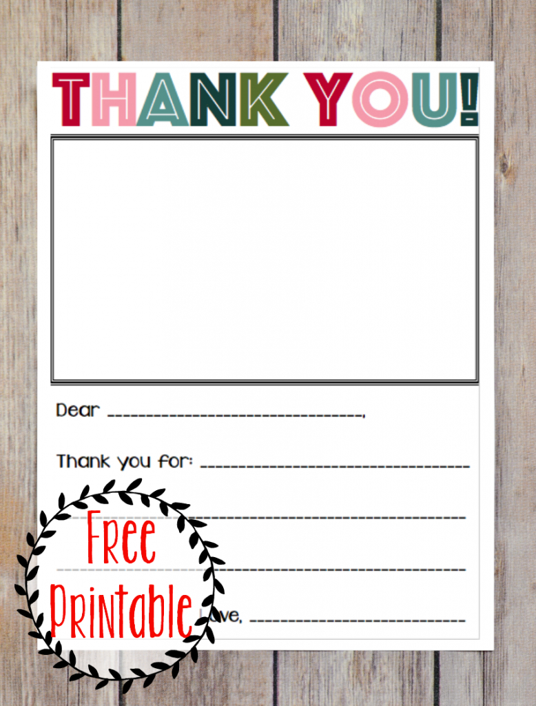 Printable Thank You Note - Three Little Ferns - Family Lifestyle Blog | Military Thank You Cards Printable