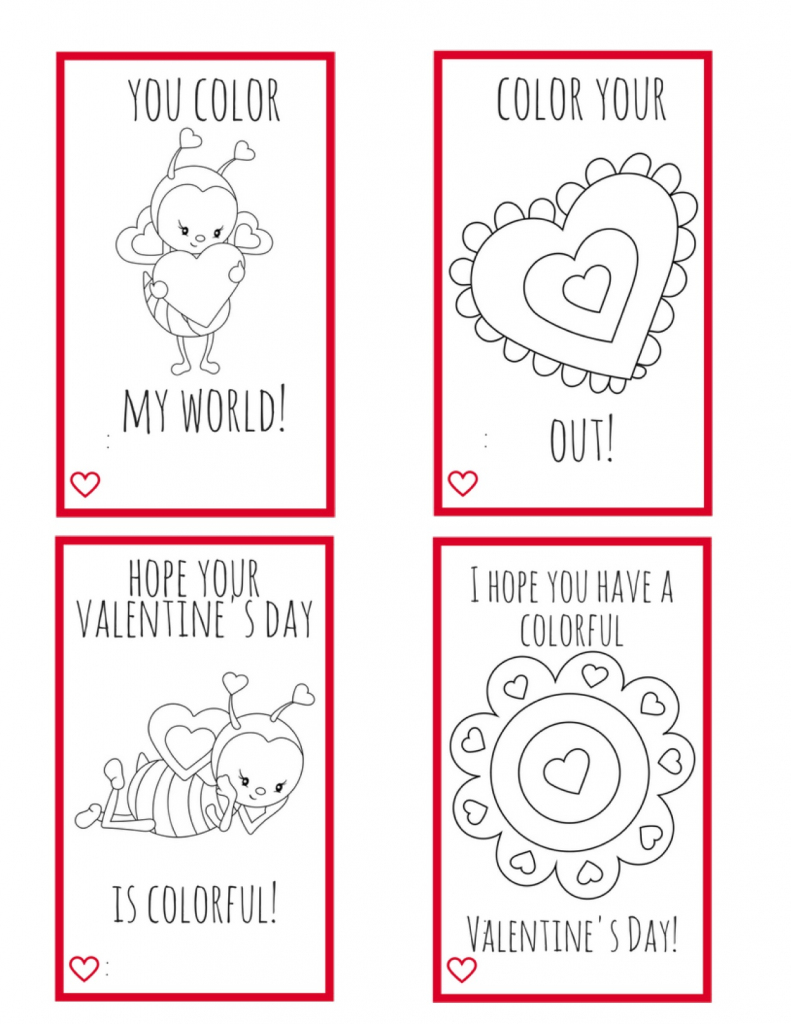 Printable Valentine Cards For Kids--Perfect For Kids To Make For | Free Printable Color Your Own Cards