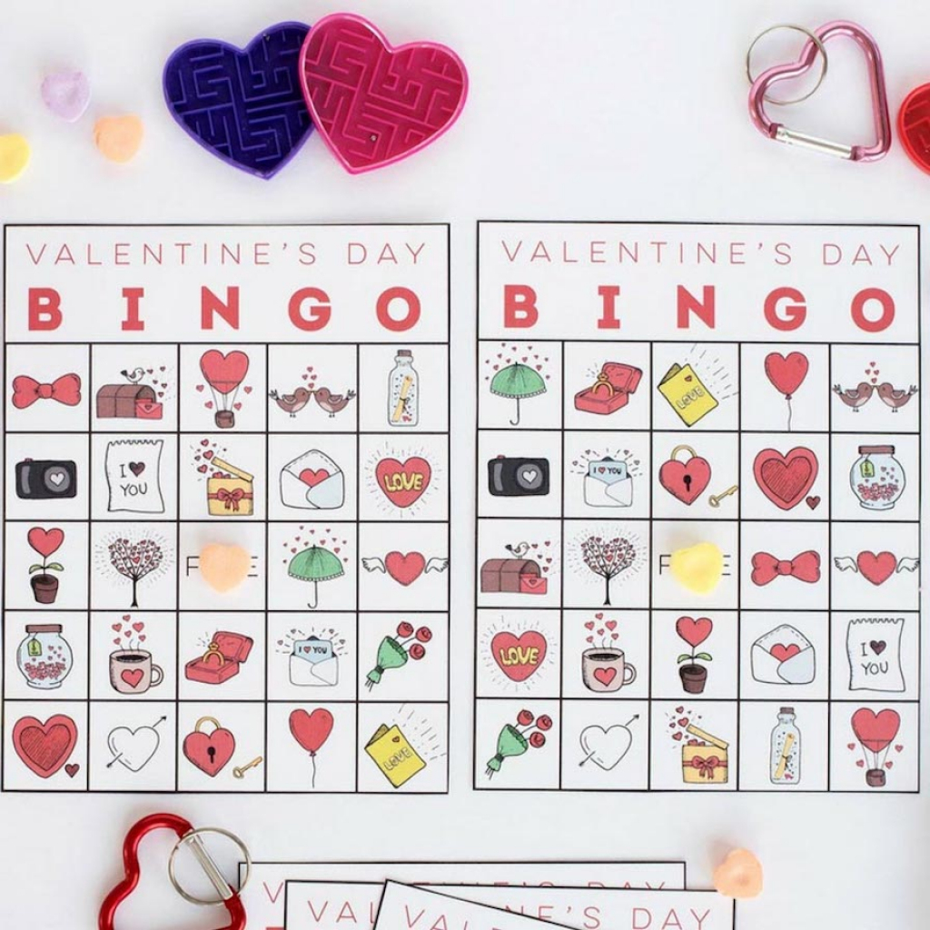 24 Valentine Bingo Cards Free Printable