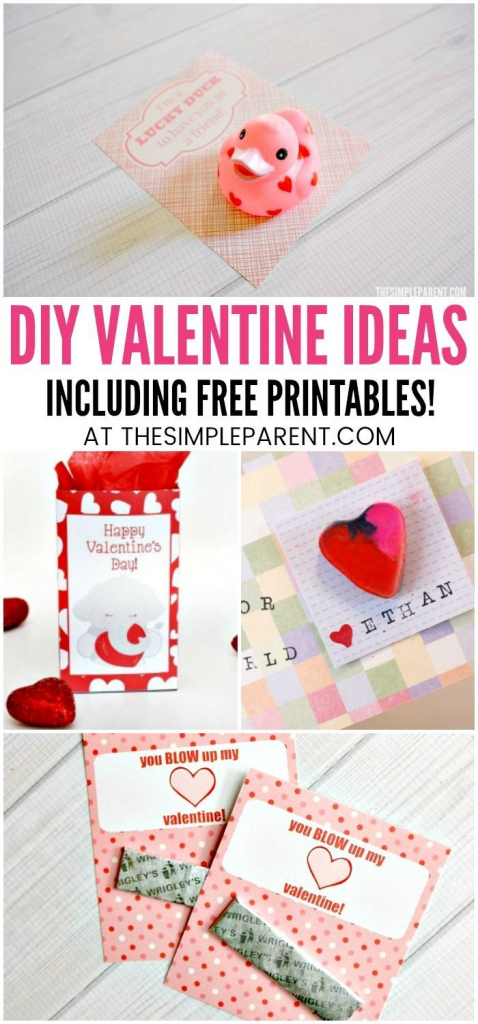 Printable Valentines &amp;amp; Diy Valentine Ideas For Kids | Easy | Free Printable School Valentines Cards
