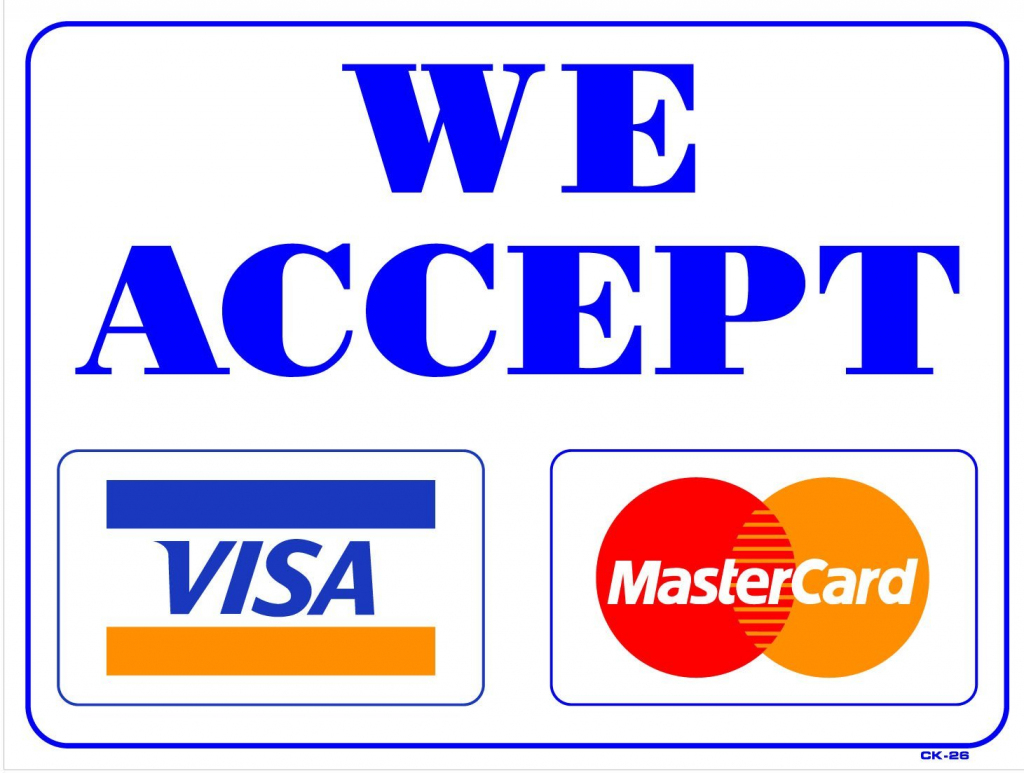 Printable We Accept Credit Card Signs