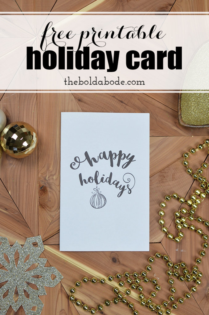 Printing The Holidays: Free Printable Holiday Greeting Card | Printable Holiday Photo Cards