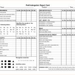 Progress Report Card Sample   Under.bergdorfbib.co | Printable Preschool Report Card Template
