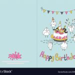 Ready For Print Happy Birthday Card Design With Vector Image | Happy Birthday Card Printable