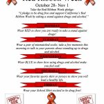 Red Ribbon Week Flyer Spirit Days Ideas | Pta Resources & Ideas | Free Printable Drug Free Pledge Cards