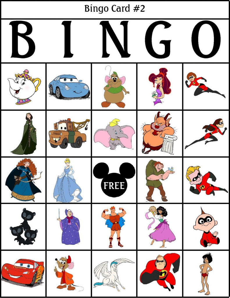 Robbygurl&amp;#039;s Creations: Printable Disney Bingo Cards! Tons Of | Printable Bingo Cards 2 Per Page