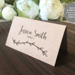 Rustic Place Card Template, Wedding Name Card, Wedding Place Card | Printable Wedding Place Cards