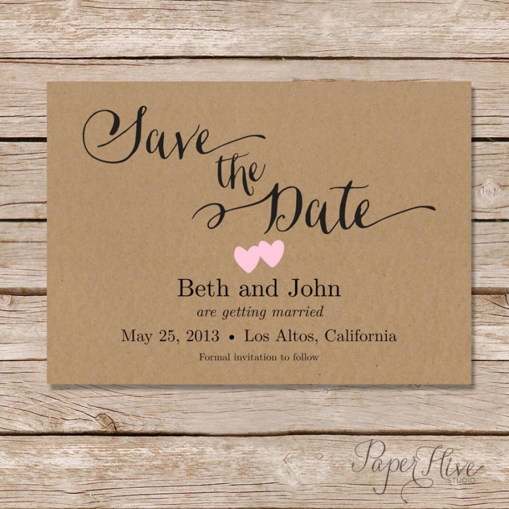 Rustic Save The Date Card / Printable Save The Date / Digital File | Printable Save The Date Wedding Cards