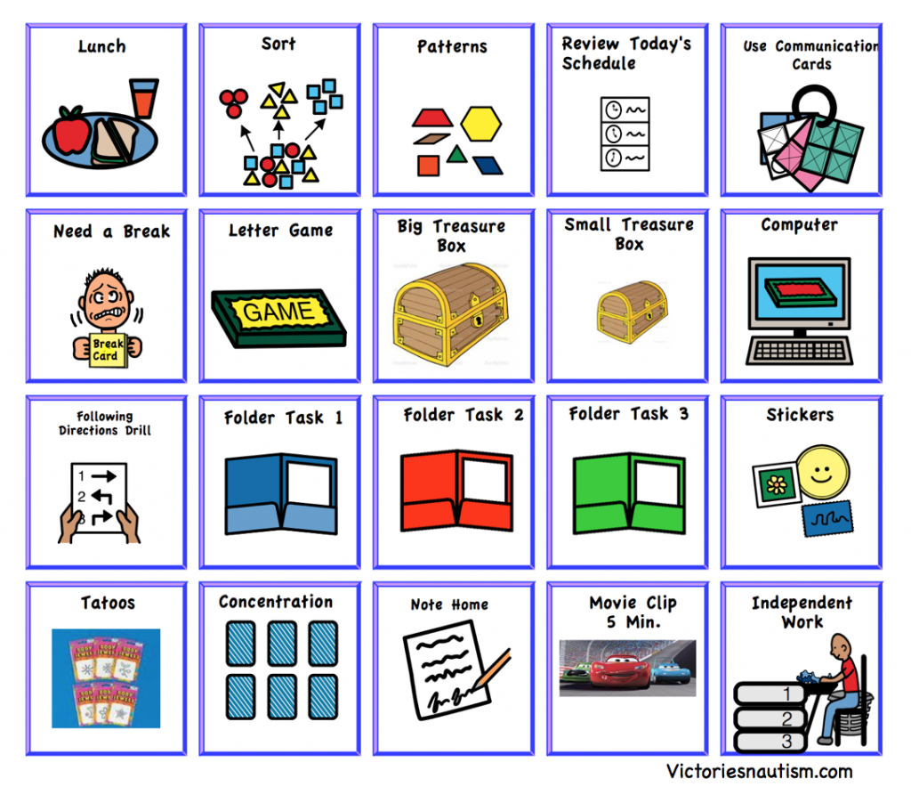 Schedule, Activity And Task Cards | Picture Cards For Autism Printable