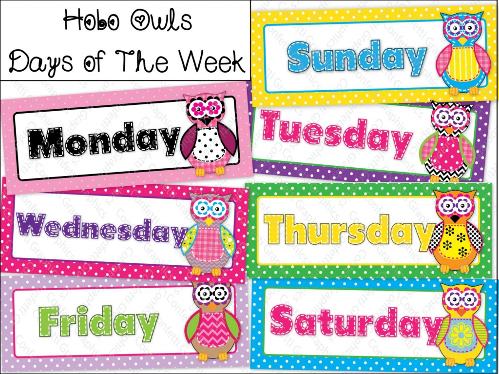 Schedule Template Days Of The Week Calendar Le Blank No Free | Smorad | Free Printable Days Of The Week Cards