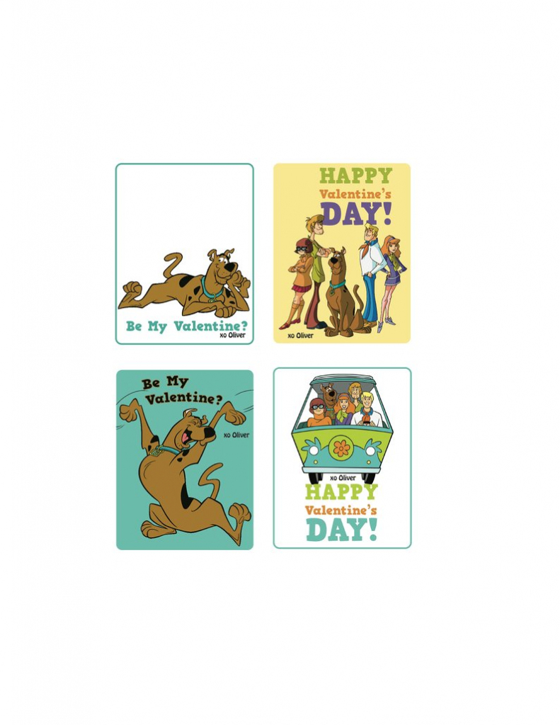 Scooby Doo Custom Valentine&amp;#039;s Day Card X4 Printable File | Etsy | Printable Scooby Doo Valentine Cards