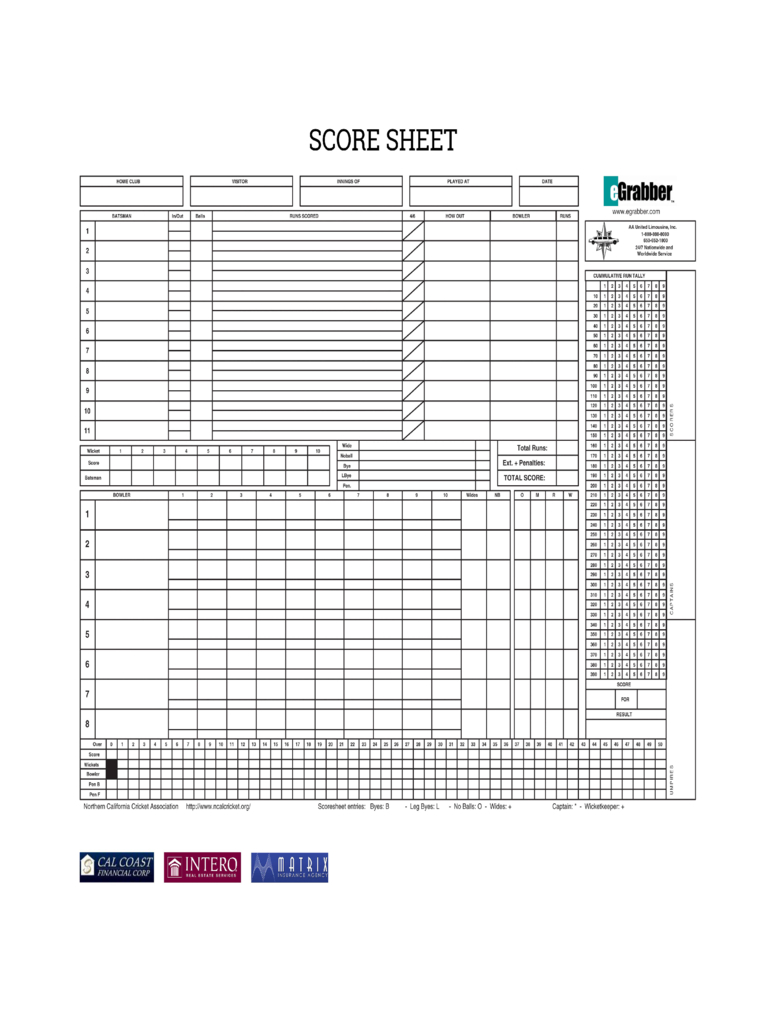 cricket score sheet program algorithm